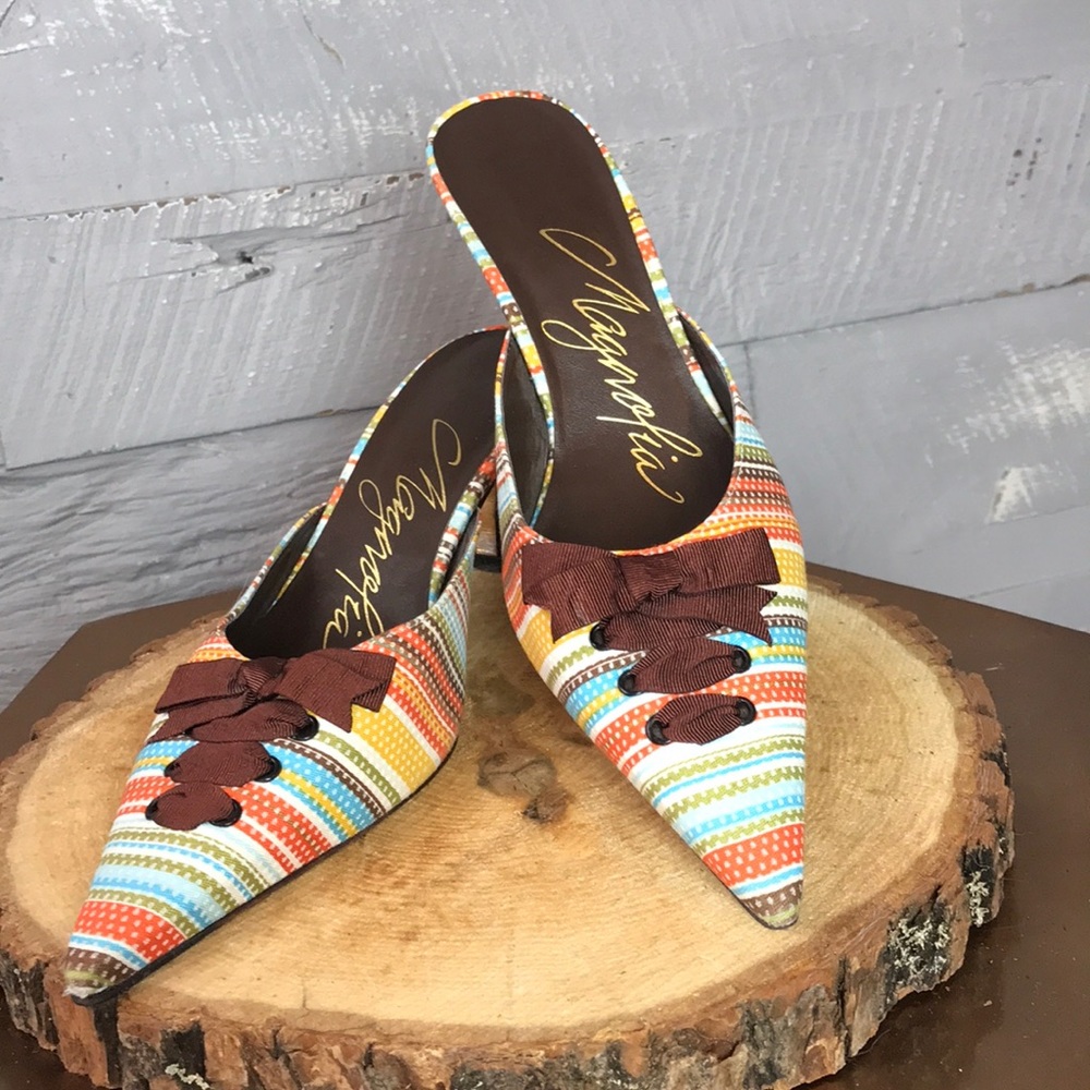 Adorable slip on lace up heels